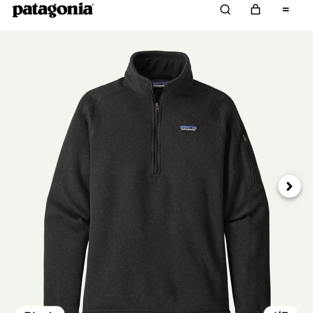 Patagonia Women's Black 1/4-Zip Fleece Pullover